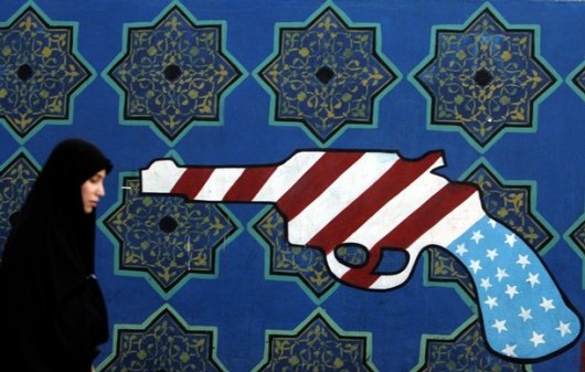 IRAN-US-POLITICS-MURAL More Iranian "art." This time a nice mural.