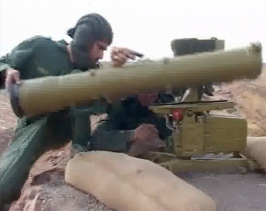 AT-4 Spigot SACLOS wire-guided anti-tank missile system